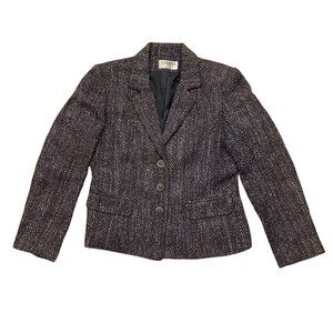 Gianni Petite Women's Knit Printed Blazer Size 8 Petite